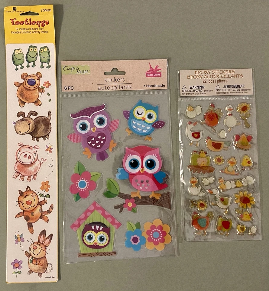 ¡Lote de pegatinas ANIMALES! Jolee’s Boutique, Martha Stewart, Sticker King, Etc! Foto 4 de 4