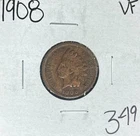 1908 INDIAN HEAD CENT - VF ~NICE COIN~