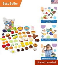 New Sprouts 50-Piece Play Food Set for Toddlers - Encourages Imaginative Play