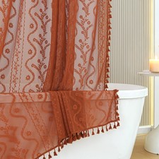Lace Shower Curtain 72" W X 84" L Victorian Floral Pattern - Boho Bathroom Decor