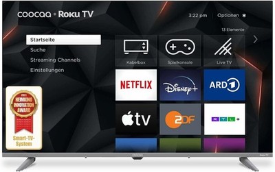 coocaa 40R3G ROKU LED-TV 40 Zoll Full HD TV, 100 cm, Fernseher mit Triple Tuner
