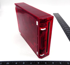 Custom Transparent Red Nintendo Wii Console Only Tested  Works System Clear