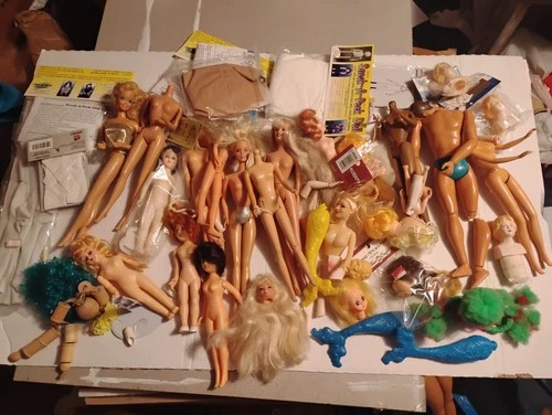 Barbie Parts Lot Ooak Figure Vintage Doll Clone Parts Pieces 70s 80s 90s