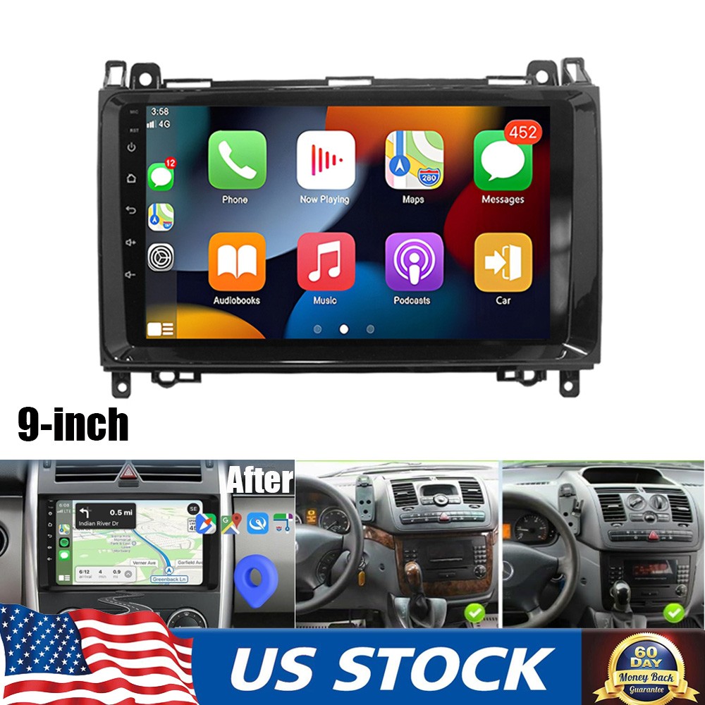 For B-enz A Class W169 Sprinter 2500 2004-2012 Car Stereo Radio 4+64G Android 15