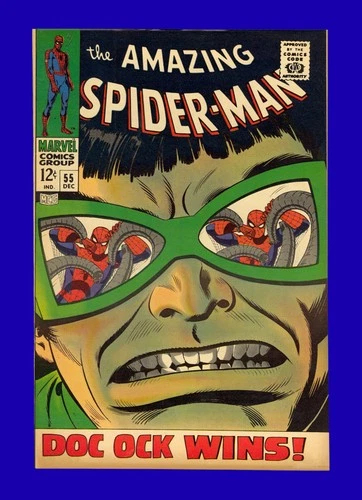 Amazing Spider-Man #55 - Iconic John Romita Doctor Octopus Cover - 1967 9.6 NM+