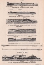 Roscoff Lanvaon Portzic Brest Plouare. Finist&egrave;re coast profile. ADMIRALTY 1943