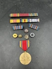 WWII victory Medal WW2 Ribbon Bar Lot U.S. Military Pins Award - Insignia Set.ML