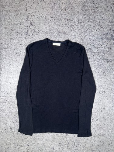 Prada, Prada Archive Black Wool Cashmere V-Neck Sweater Quiet Luxury Old Money