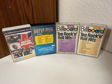 Lot of 4 1960s Rock'n'Roll Cassette Tapes: 1961 1962 Super Hits British Invasion