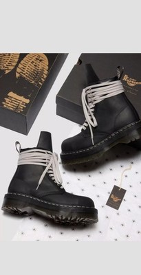Rick Owens Dr. Martens 1460 Quad Sole Steel Toe Boots - Size 13 