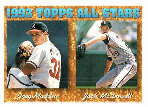 1994 Topps #392 Greg Maddux / Jack McDowell - Afbeelding 1 van 2