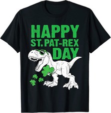 Cute Happy St Pat Rex Day St Patricks Dinosaur Toddler Boys T-Shirt
