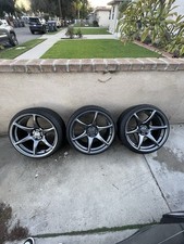 Kansei Tandem 18x9.5 +22 5x114 HB 73.1 Gloss Gunmetal Gray 215/35 ONLY 3 WHEELS