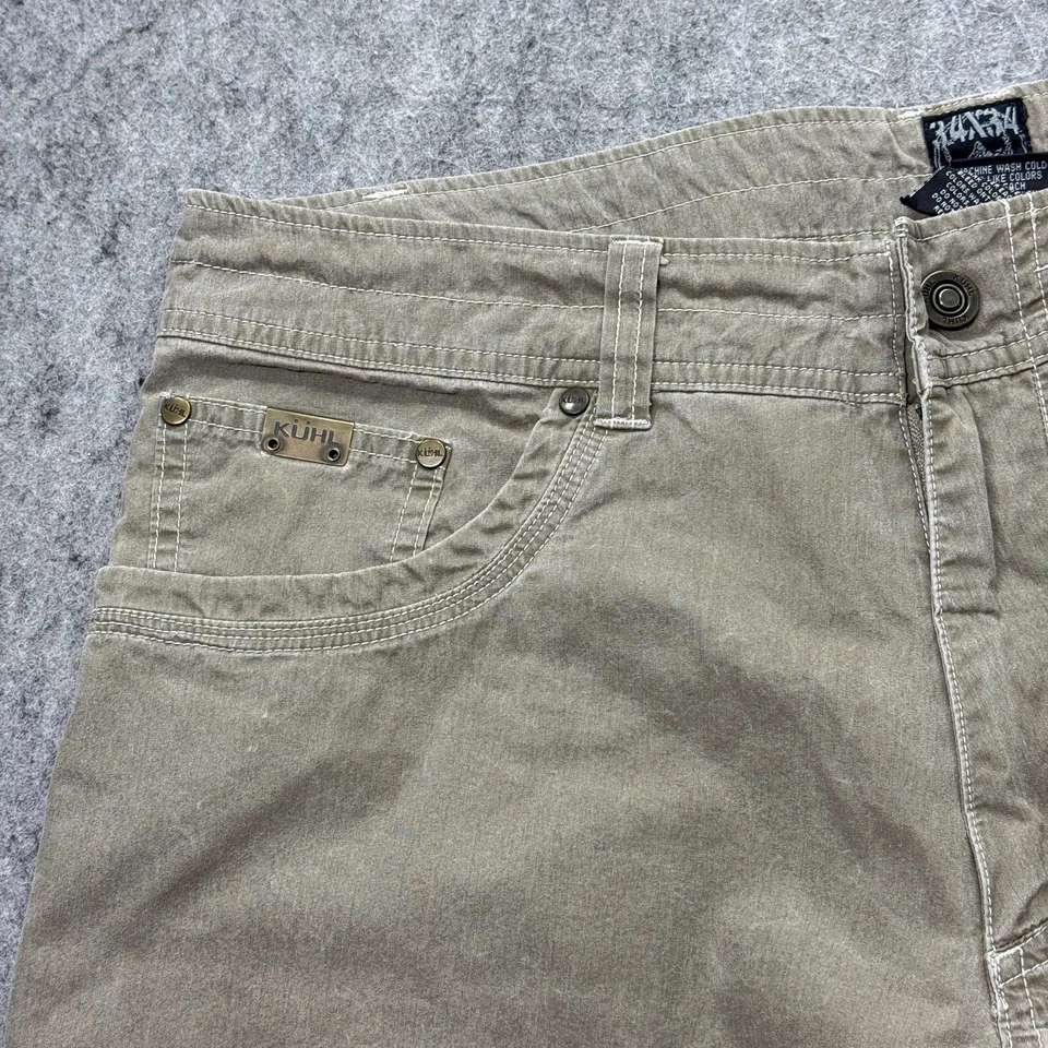 Pantalones Kuhl Revolvr 5 bolsillos para hombre 34 x 34 caqui beige nailon reforzado senderismo b194 Foto 4 de 4
