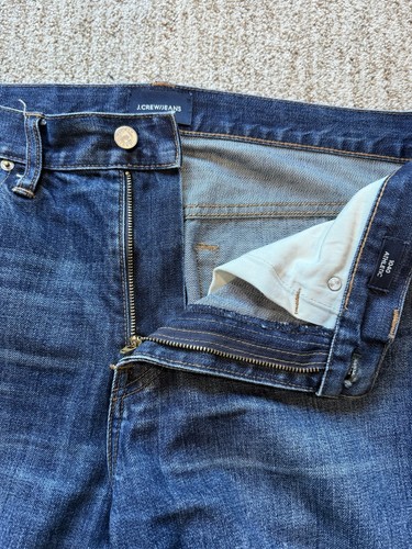 J.CREW 33x30 Jeans Classic Denim Faded Wash Casual 100% Cotton Straight Fit - Picture 9 of 13