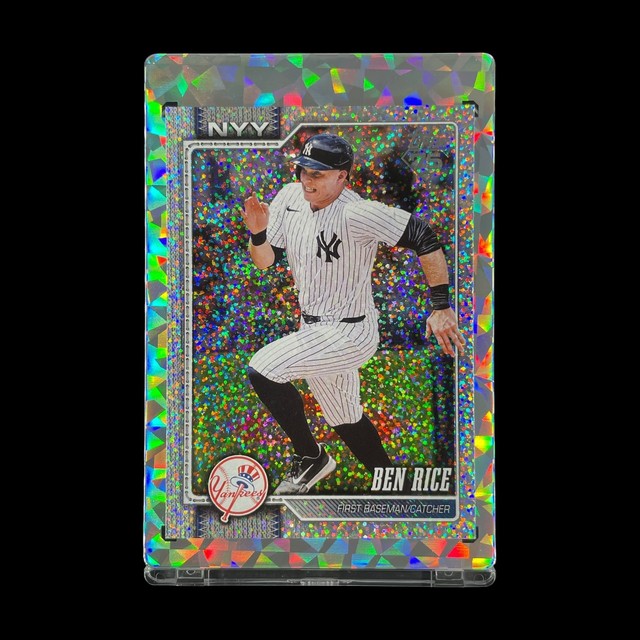 BEN RICE SPECKLE FOIL HOLO 2026 Topps Confetti Parallel Card - Yankees