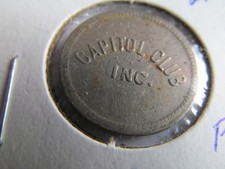 Trade Token Ely Nevada Poker Chip small, 3/4 Capital Club 1906 Good shape