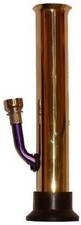 Metal Bongs - 21cm (Gold base) (Bowl / Stem Colour May Vary)