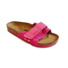 Birkenstock Oita Womens 9 Mens 7 Nubuck Suede Leather Sandals Fuchsia Tulip EU40