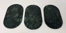 Marble Cheese Boards Servers Trivets Green Oval (Set Of 3)