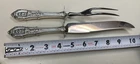 Rose Point Carving Set Serving Fork & Knife Wallace Sterling ~ EXC Silver