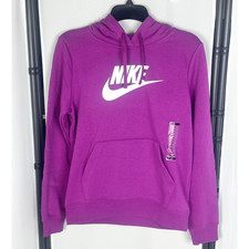Nike Women's Sportswear Club Fleece Logo Pullover HFCHSI/WHI Hoodie Size XS