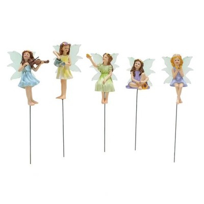 5 Stück Feen Figuren Harz Blumenfeen Ornament Blumentopf Einsatz Tiny7658