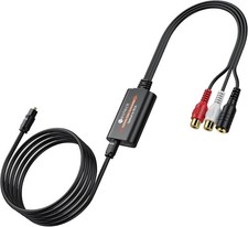 SPDIF to RCA 3.5mm Optical to Analog Audio Adapter 192kHz DAC Converter