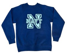 Vintage Soffe Sweats Navy 'NAVY' Sweatshirt Adult L 42-44 USA Made | 80's/90's