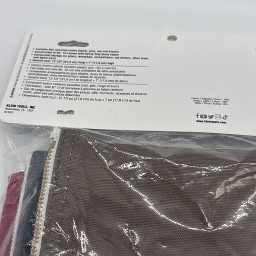 Klein Tools 5141 Reißverschlusstaschen - Canvas, 4er-Pack - Bild 10 von 10