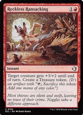 Reckless Ransacking 152 Lorwyn Eclipsed Magic the Gathering