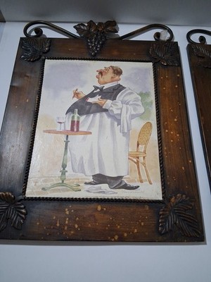 Lot Of 2 Bold Choice Tin Frame Wall Hanging Decor By John Baldwell 14x12