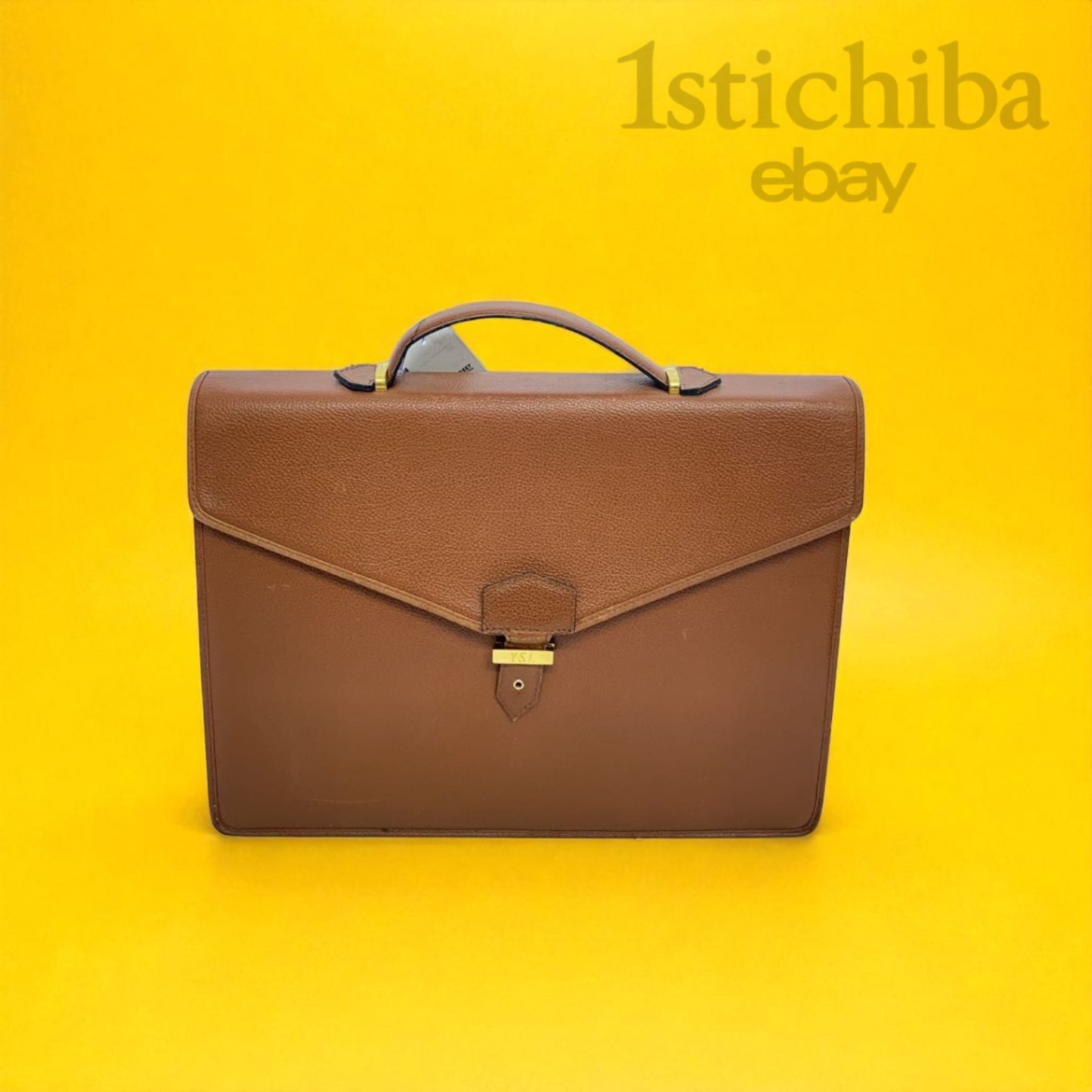 Borsa Yves Saint Laurent in pelle marrone tinta unita usata