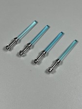 Lego Star Wars Custom Chrome Silver Hilt ~ Trans Light Blue Lightsaber X4 ~B1549