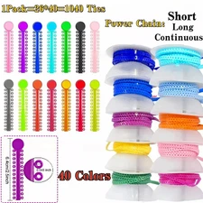 Dental Orthodontic Elastic Ultra Power Chain Ligature Ties for Braces 44 Color