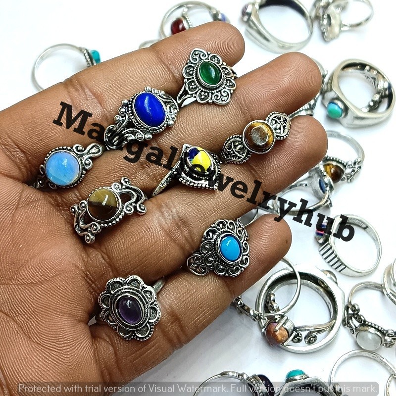 Anelli in argento sterling con ametista