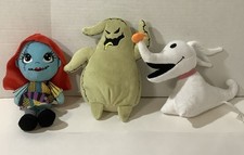 Nightmare Before Christmas Disney Sally Oogie Boogie  Zero Mini Plush Lot Of 3
