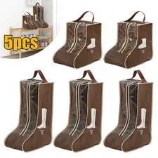 5x Boot Storage Bags Dustproof Waterproof Shoe Organizer Case for 3 Tall 2 Short
