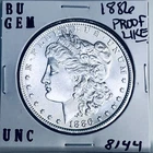 1886 BU GEM MORGAN SILVER DOLLAR UNC MS+++ U.S. MINT RARE COIN 8144