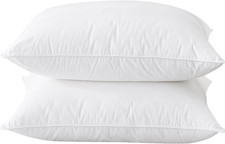 Goose Down Feather Pillows Queen Size Set of 2, Hotel Collection Bed Pillows for