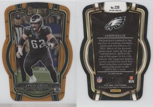 2022 Panini Select Club Level Orange Prizm Die-Cut /199 Jason Kelce #220