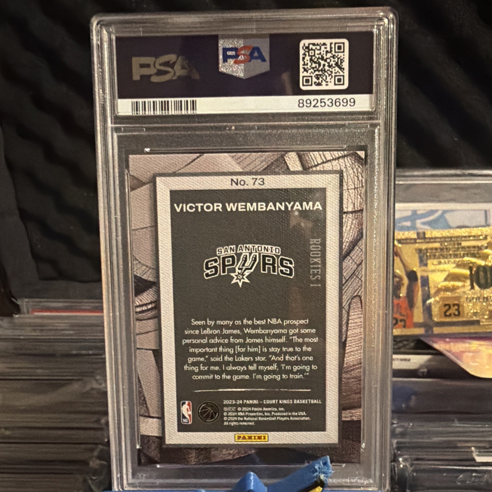 Panini 2023-24 Court Kings Rookies I Victor Wembanyama Spurs RC #73 PSA 10 view 2