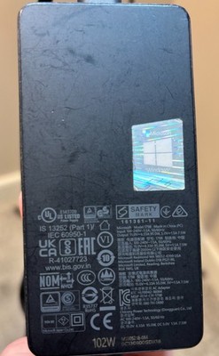 Genuine Microsoft 102W Surface Power Supply Charger Model 1798 OEM w/ USB Port
