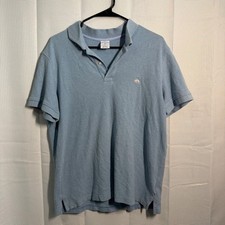 Brooks Brothers Performance Polo Men's Large Blue Slim Fit