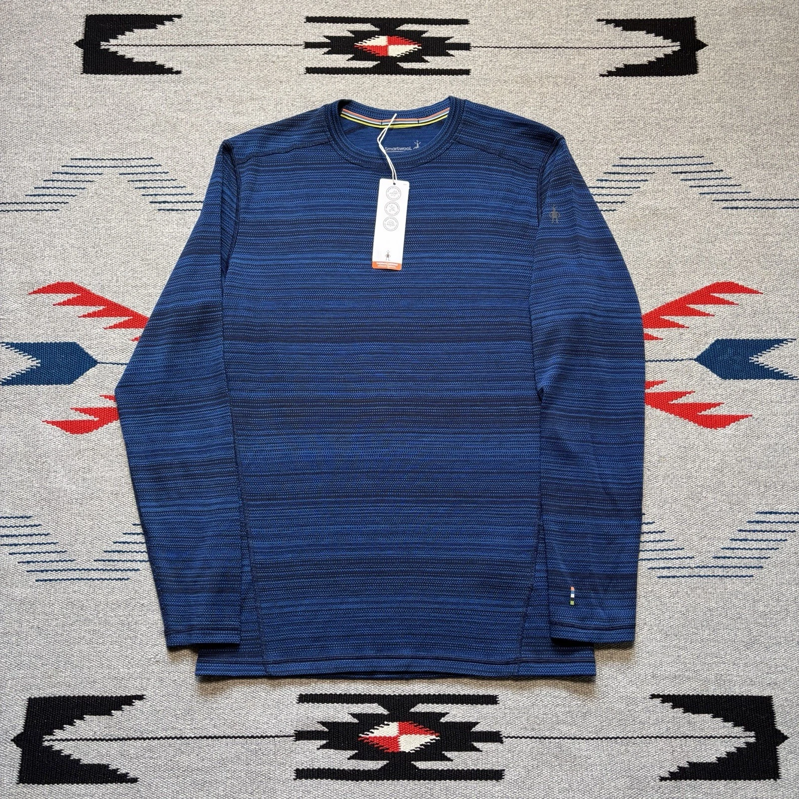 NWT Smartwool Merino Wool Baselayer Longsleeve Men’s Size M Blue