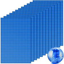 -Adhesive Disco Mirror Tiles Mosaic Tiles for DIY Craft Projects, 5 x 5 mm Bl...