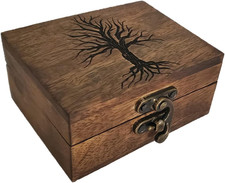 Tree of Life Box Wooden Jewelry Box for Keepsake, Trinket Box Wooden Tree of Lif