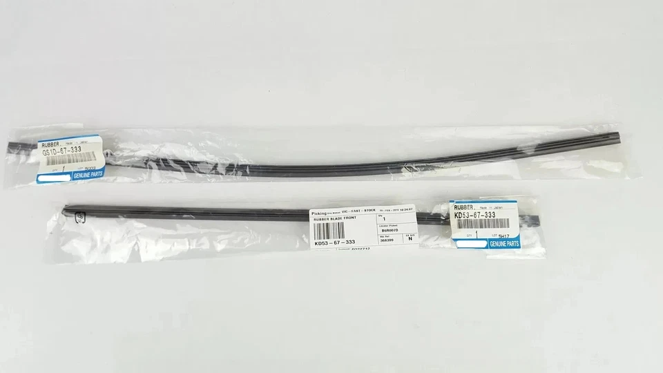 Par de insertos de goma limpiaparabrisas delantero originales nuevos para Mazda 6 Sedán Touring 2009-2017 Foto 3 de 4