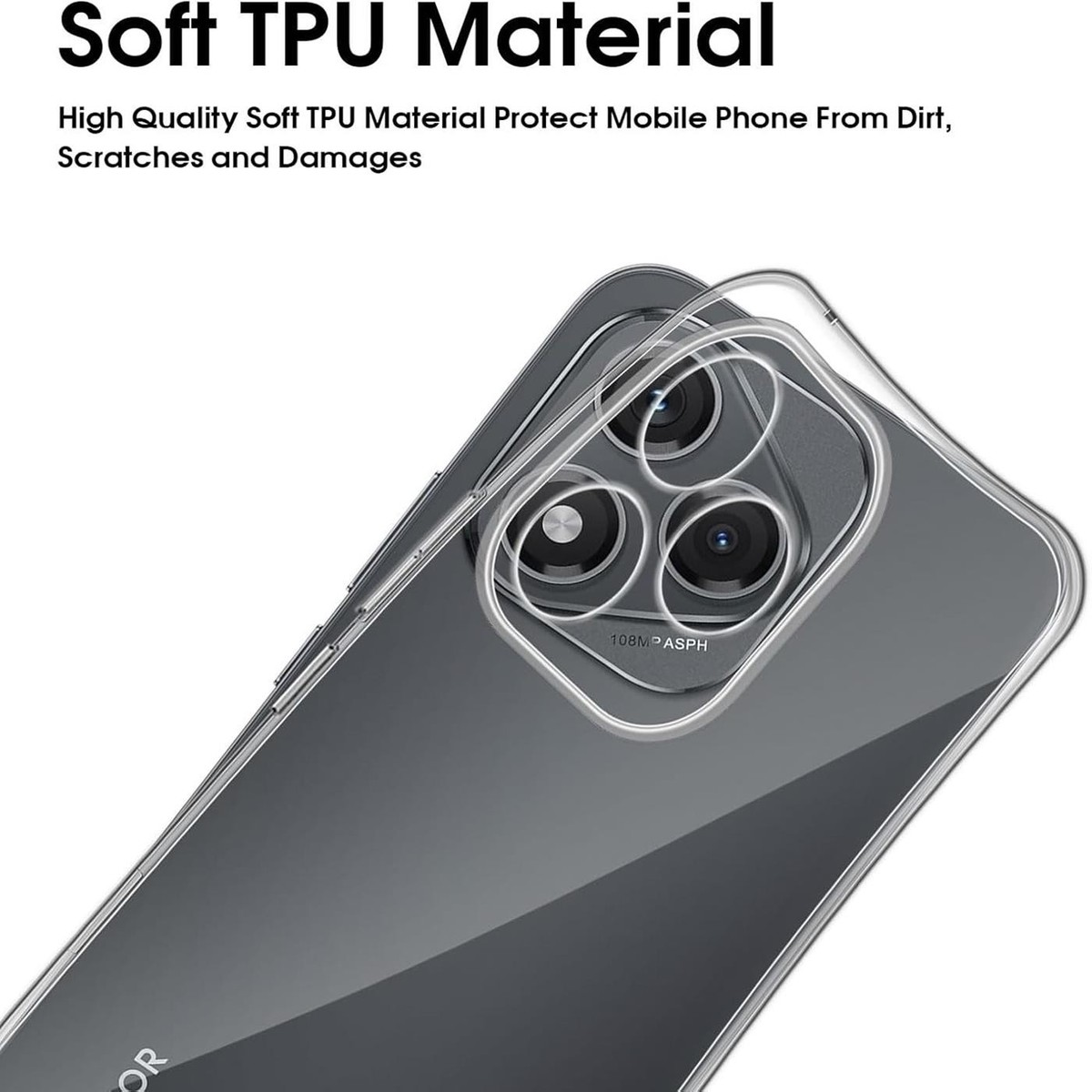 EASSGU TPU Handyhülle Für Honor 400 Lite 5G – Transparent, Farbverlauf, Stoßfest