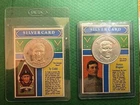 TY COBB Georgia PEACH AND HONUS WAGNAER .999 SILVER CARD & ROUND